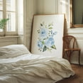 thumbnail image 3 of Blue Flowers, Watercolor Flowers, Blue Roses, Greenery, Boy Nursery - Illustration Watercolor Floral Flowers Botanical Garden Pastel Nature Unframed Wall Art Print 6 x 8 inches, 3 of 13