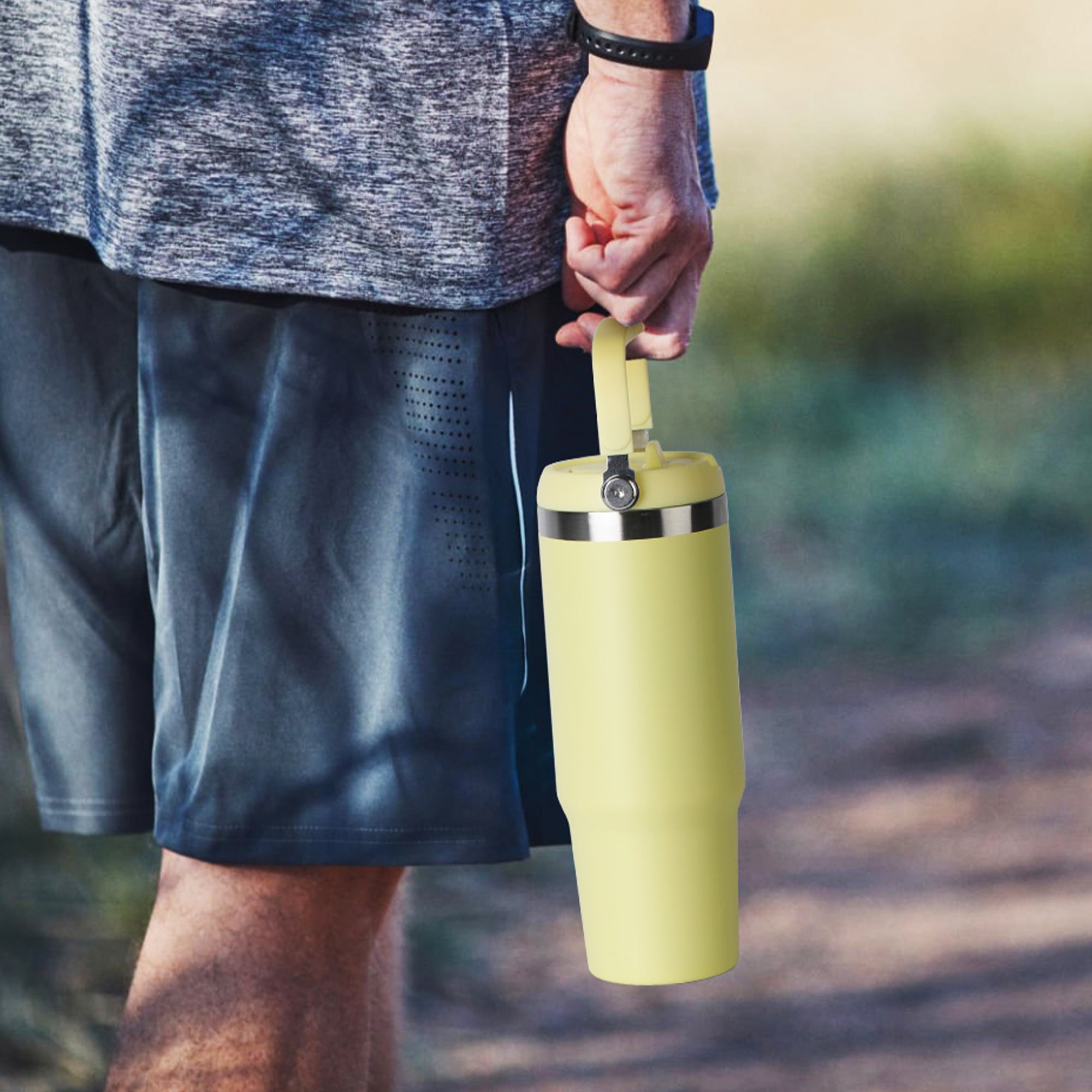 Ozark Trail 30 oz Insulated Stainless Steel Tumbler with Swivel Handle,Yellow