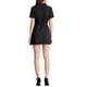thumbnail image 3 of Vestido mini de blazer de manga corta con solapa de doble botonadura de INSPIRE CHIC para mujer en negro XS, 3 of 6