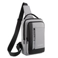 thumbnail image 2 of Stylago Crossbody Sling Backpacks for Men Casual Shoulder Daypack Chest Bags with USB Charger Port for Camping Biking Travel Grey, 2 of 5