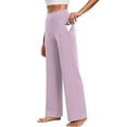 thumbnail image 2 of NELEUS Womens 29" Wide Leg Pants Athletic Yoga Leggings Casual Sweatpants Stretch Dress with Pockets,Light Pink,US Size M, 2 of 11