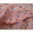thumbnail image 4 of oneOone Silk Tabby Peach Fabric Florals Craft Projects Decor Fabric Printed By The Yard 42 Inch Wide, 4 of 5