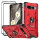 thumbnail image 1 of Funda resistente BIOPLJ para Google Pixel 6A color rojo con 2 unidades de cristal templado, 1 of 1