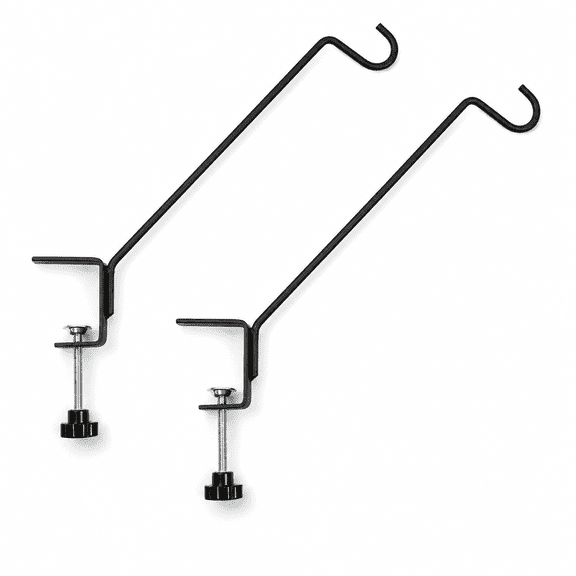 Bird Feeder Hanger Humming Feeder Hanger Heavy Duty Steel Stable Deck Railing Hanger for Plant Wind Chimes Lanterns Outdoor Lighting 2 Pack 11 Inch