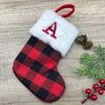 thumbnail image 4 of KCEHTA Christmas Stockings with Initials, Personalized Christmas Stockings, Red and Black Buffalo Plaid Christmas Stockings for Xmas Holiday Fireplace Decor, 4 of 7