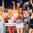 thumbnail image 5 of Clear Bag for Stadium Events Large Belt Bag for Women Clear Fanny Pack Stadium Approved -  Transparent Waist Bag Crossbody with Adjustable Strap for Sports Concerts, White, 5 of 7