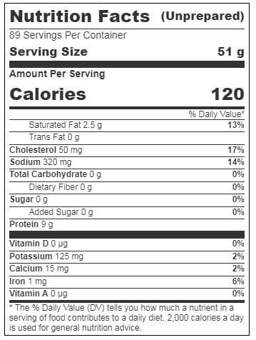 Brakebush Fully Cooked Breakfast Chicken Sausage Patties, 5 Pound -- 2 per Case.