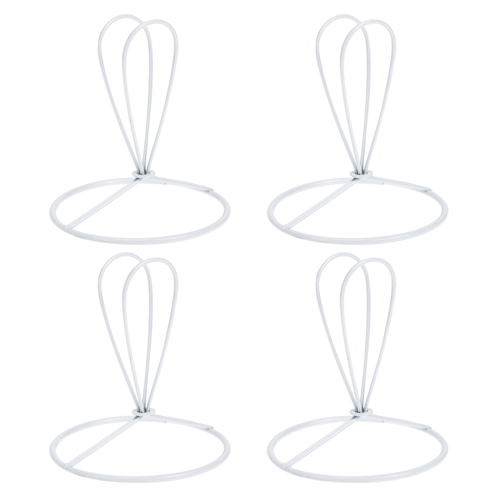 SHISUYAN 4pcs Lampshade Frame Cone Shape Wire Lamp Cover 80mm Metal Ring Support