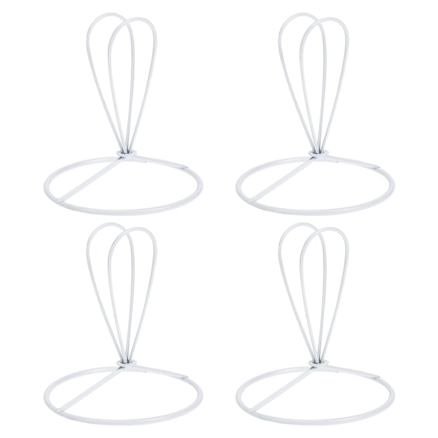 SHISUYAN 4pcs Lampshade Frame Cone Shape Wire Lamp Cover 80mm Metal Ring Support