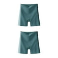 thumbnail image 3 of Minnieouse Pantalones de seguridad de seda de cintura alta Pantalones cortos transpirables debajo de la Medias de verano Bragas push up Verde L(100-120 kg) 2piezas, 3 of 6