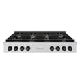 thumbnail image 2 of ZLINE 48 in. Autograph Edition Paramount Gas Rangetop with 8 Burners and Porcelain Cooktop in Stainless Steel with Matte Black Accents (SRTZ-48-MB), 2 of 2