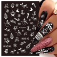 thumbnail image 1 of Pegatinas 3D para uñas, calcomanías de dibujos animados de invierno, Elk, Papá Noel, copo de nieve, conejo, diseño deslizante, esmalte de uñas, arte de uñas, decoración DIY, 1 of 4