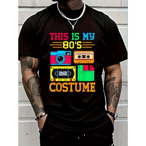 100% Cotton This Is My 80's Costume Vintage 80's Costume 80s Party T-Shirt Women's Men Graphic Tee