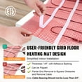 thumbnail image 4 of Floor Heating Mat, 30 Sq.ft, Electric Radiant In-Floor Heated Warm System with Digital Floor Sensing Thermostat, Includes Installation Monitor, Adhesive Back for Easy Installation on The Floor, 4 of 8