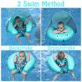 thumbnail image 2 of HECCEI Mambobaby Float with Sun Canopy Self-inflatable For 3-24 Months, Green, 2 of 3