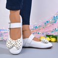 thumbnail image 5 of Willtoo Women's Dress Shoes Mary Jane Polka Dot Bow Ballet Flats Adjustable Buckle Strap Round Toe Non Slip Flat Shoes Party Wedding School Shoes, 5 of 5
