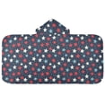 thumbnail image 5 of Yayeee Kids Hooded Towel with Hand Pockets Beach Soft Absorbent Bath Wrap 50 x 23.5 inch, Red White Stars, 5 of 5