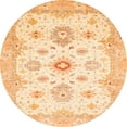 thumbnail image 1 of Ahgly Company Indoor Round Abstract Sun Yellow Area Rugs, 5' Round, 1 of 6