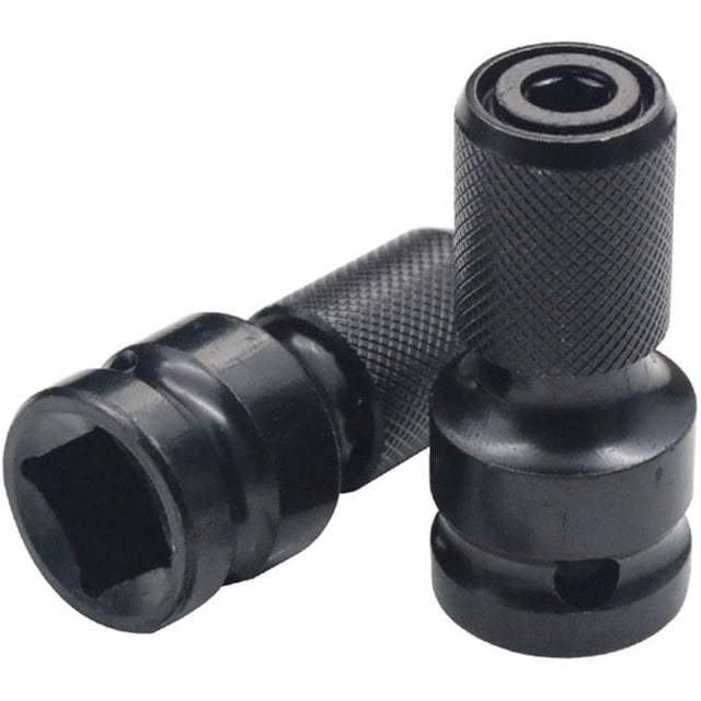 Adaptador de impacto de enchufe hembra hexagonal de liberación rápida de 1/2 pulgada a portabrocas para llave de impacto neumática y eléctrica, juego de 2