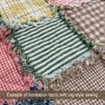 thumbnail image 3 of JCS Perfect Green White Stripe Homespun Cotton Fabric Sold by the Yard, 3 of 9