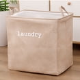 thumbnail image 3 of Fabric Laundry Hamper with Handles, Collapsible Clothes Storage Basket with Waterproof Lining, Large Capacity Laundry Organizer for Bedroom, Bathroom and Dorm, 3 of 6