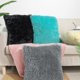 thumbnail image 3 of Juego de 2 fundas de almohada decorativas de 18 x 18, fundas de almohada mullidas negras, nuevas fundas de almohada cuadradas de piel sintética de lujo para sofá, sala de estar, ca, 3 of 5