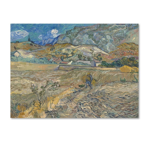 Trademark Fine Art 'Landscape At Saintremy' Canvas Art by Van Gogh