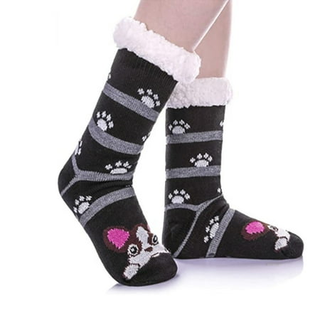 

3 Pairs Socks for Women Women s Winter Super Soft Warm Fuzzy Fleece-Lined Grippers Slipper Socks Womens Socks