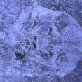 thumbnail image 1 of Ahgly Company Machine Washable Indoor Square Oriental Blue Industrial Area Rugs, 4' Square, 1 of 4