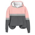 thumbnail image 5 of Tunic Tops for Women Color Block Casual Fall Long Sleeve Round Neck Sweatshirt Loose Fitting Trendy Pullover Blouse,Khaki 1,S, 5 of 5