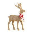 thumbnail image 2 of JeashCHAT Glitter Christmas Reindeer Figurines, Reindeer Sculpture with Knitted Scarf, Standing Deer Statues Tabletop Ornaments Christmas Decorations for Table Shelf Office Home Decor, 2 of 6