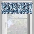 thumbnail image 4 of Ambesonne Japanese Wave Valance & Curtain, Water Splash Foam, 55"x30", Pale Blue Navy Blue, 4 of 7