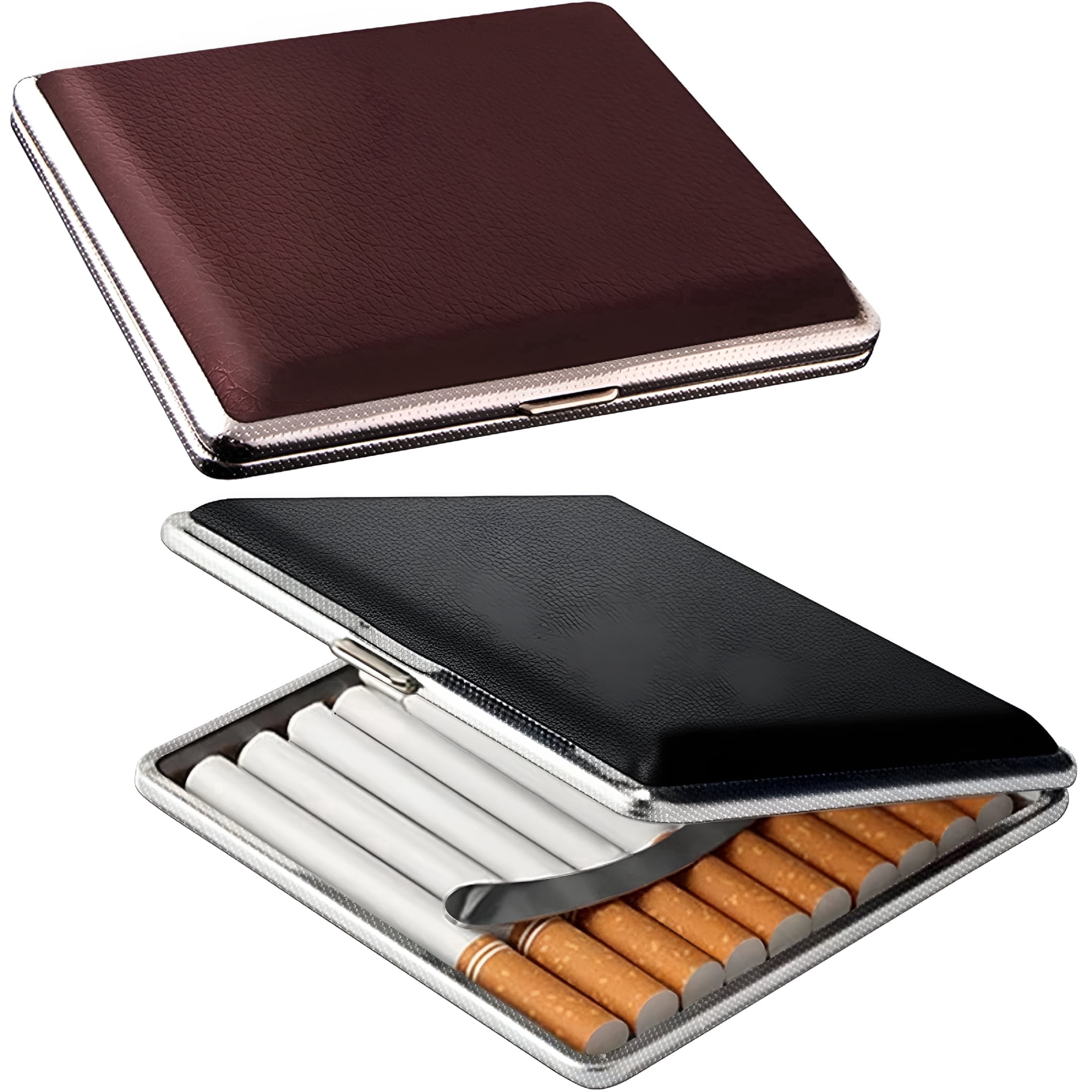 cigarette case for rolled cigarettes Extra Long Cigarette Case Box Holder PU Leather Men's 120mm Rolling  Cigarette Cigar Case Portable cigarette box