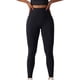 thumbnail image 1 of Pantalones de yoga de cintura alta para mujer Leggings de entrenamiento con control de barriga elásticos y levantamiento de cadera con bolsillo para correr en bicicleta Negro S, 1 of 6
