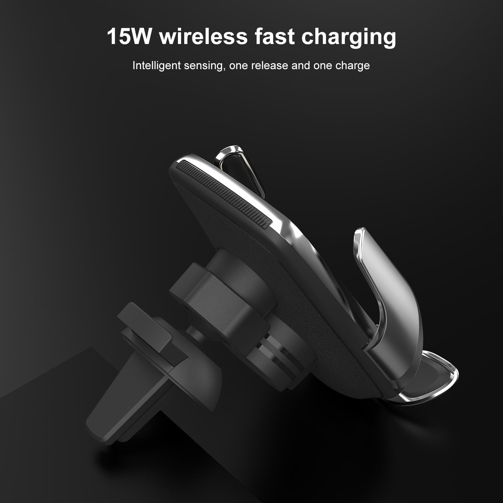 15W Qi Chargeur Induction Voiture, [Serrage Automatique], Support Telephone Chargeur sans Fil
