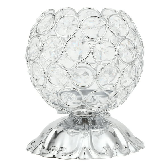 YUMILI Bougie Hoders Bol en Cristal bougeoir Lanterne à Bougie en Fer forgé électrolytique pour Salle à Manger Bureau Table centepieces