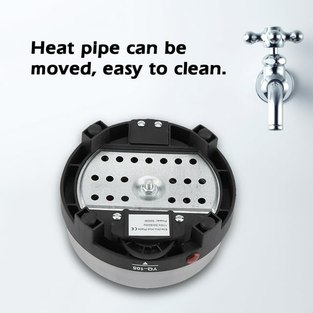 Khall Réchaud Électrique Mini,Portable 500W Réchaud Électrique Mini Plaque Chauffante Multifonction Chauffage Domestique (Prise US 110V),Mini Réchaud