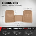 thumbnail image 4 of Motor Trend WingRunner Complementary Rubber Rear Floor Mats Liners for 2nd or 3rd Row, All Weather Protection Design to Fit Most Trucks Cars Sedan SUV, 4 of 10