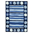 thumbnail image 2 of Homefires PP-VE001E 5 x 7 ft. Coastal Stripes And Shells Indoor Outdoor Area Rug, Blue, 2 of 2
