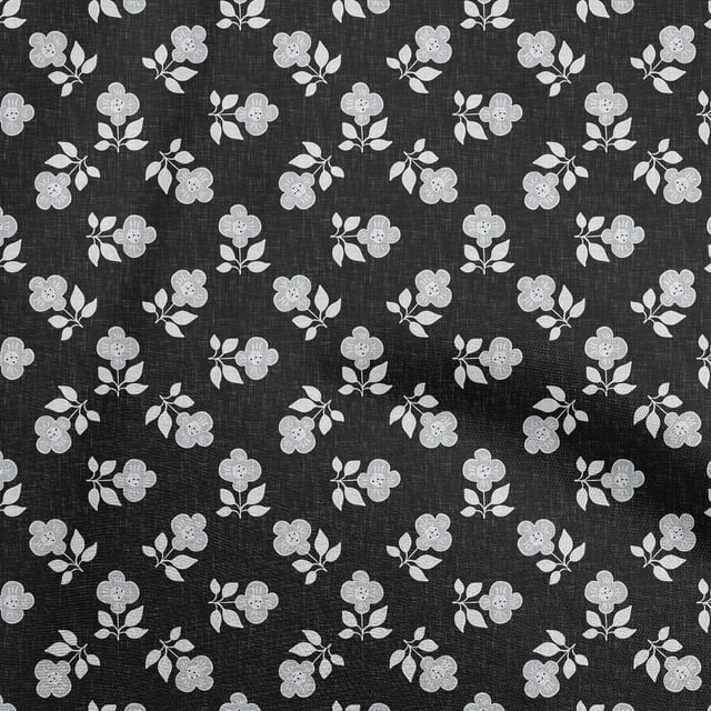 oneOone Polyester Spandex Black Fabric Block Craft Projects Decor Fabric Printed By The Yard 56 Inch Wide-JK