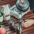 thumbnail image 2 of Outdoor Stainless Steel Cups Portable High Resistance Camping Picnic Cup Travel Stackable Cups Set, 2 of 7