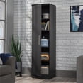 thumbnail image 3 of Pemberly Row Engineered Wood Single Door Pantry in Raven Oak Finish, 3 of 12
