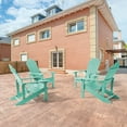 thumbnail image 2 of CHYVARY 1 Peak Outdoor Adirondack Fire Pit Plastic Chair for Deck,Poolside,Beach and Backyard, Light Green, 2 of 8