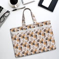 thumbnail image 6 of Cauagu Cute Cats Pattern Canvas Tote File Bag, Zipper Tote Bag Business Briefcase Document Bag with Handle A4 File Organizer Laptop Bag for Travel and Work, 6 of 8