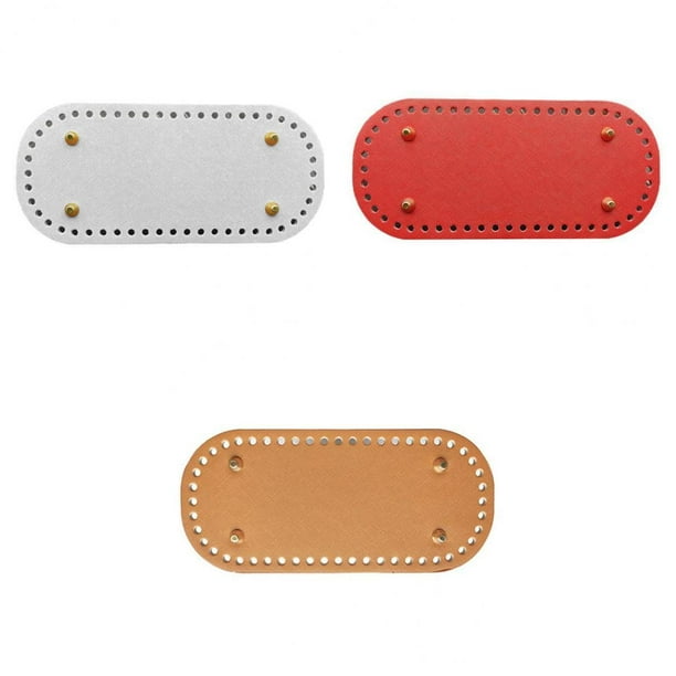 Bolsas de cuero DIY, alfombrilla inferior para clavos, inserto de cojín, piezas para hacer bolsos cruzados Blanco Rojo Marrón
