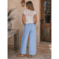 thumbnail image 4 of DOKOTOO Women's Wide Leg Jeans High Waisted Baggy Jeans for Women Stretchy Denim Pants with Drawstring and Big Pockets (Plus Sizes Available), 4 of 8