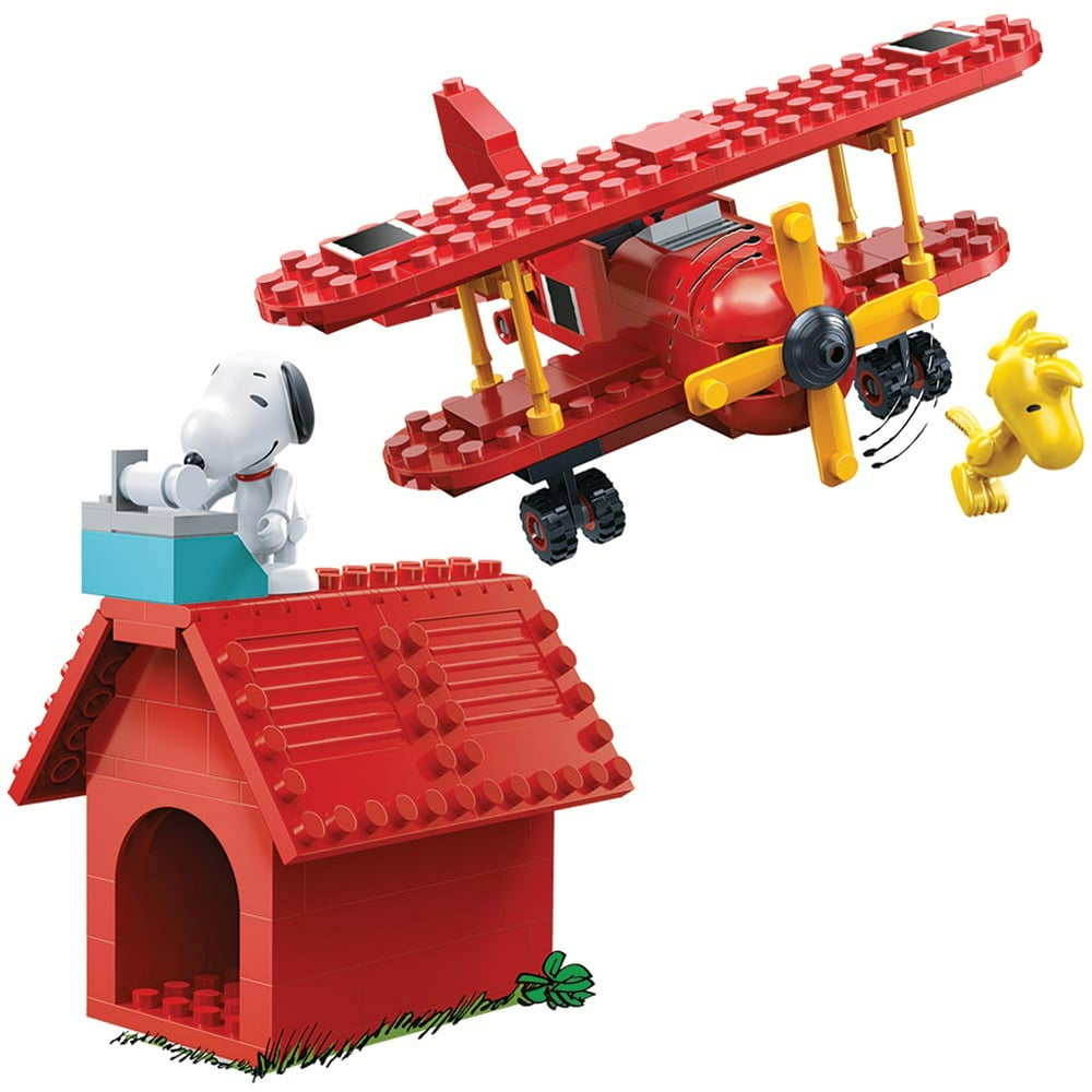 (Set) PEANUTS Flying Ace And Dog House Snap Toys Snoopy & Woodstock Age ...