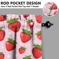 thumbnail image 5 of Kitchen Curtains 36 Inch Short - 3 Panel Set Strawberry Print, Rod Pocket Window Curtains 100% Polyester, Cute Fruit Valance for Farmhouse, Cafe, Living Room, Bedroom, Easy Wash, 5 of 6