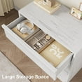 thumbnail image 3 of Commode à 3 Tiroirs pour Chambre, Table de Nuit Blanche à 3 Tiroirs avec Grand Rangement, Petite Table de Chevet Moderne pour Salon, Chambre de Bébé, Entrée, 3 of 7