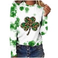 thumbnail image 4 of Women's St Patricks Day Top Plus Size Crewneck Sweatshirt Long Sleeve Casual Loose Fit Plus Size Tops (L, Khaki), 4 of 7